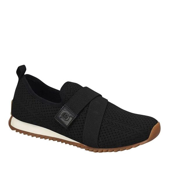 Born Women's Newbury Knit Fabric Slip-On Sneaker BR0043244-DKRD Black - Picture 1 of 11